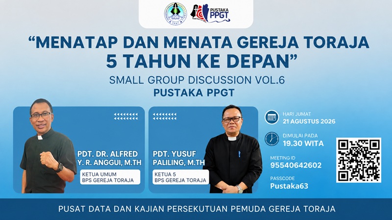 PUSTAKA PPGT Ajak Pemuda Bahas Masa Depan Gereja Toraja Lewat SGD